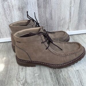 Sonoma Ankle Boots Men's Size 8 Taupe Foster Comfort Lace Up